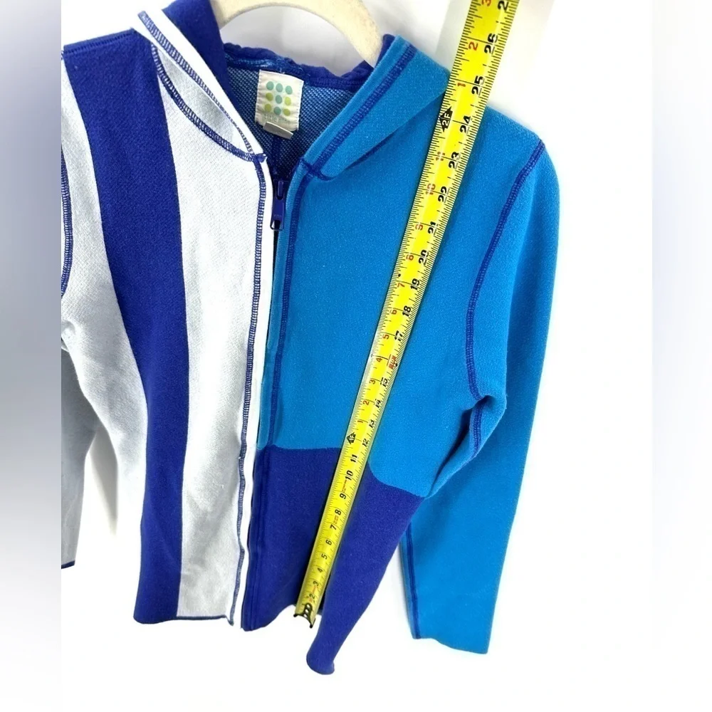 Title Nine Sweater Jacket Womens Medium Wool Blend Colorblock Full Zip Hooded